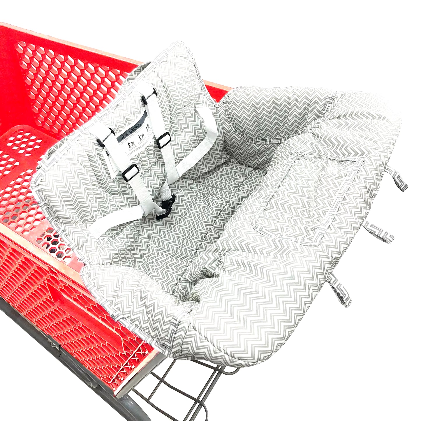 Multifunctional 2-In-1 Baby Shopping Cart Cover Children Highchair Cover with Thickened Soft Cushion Transparent Phone Holder